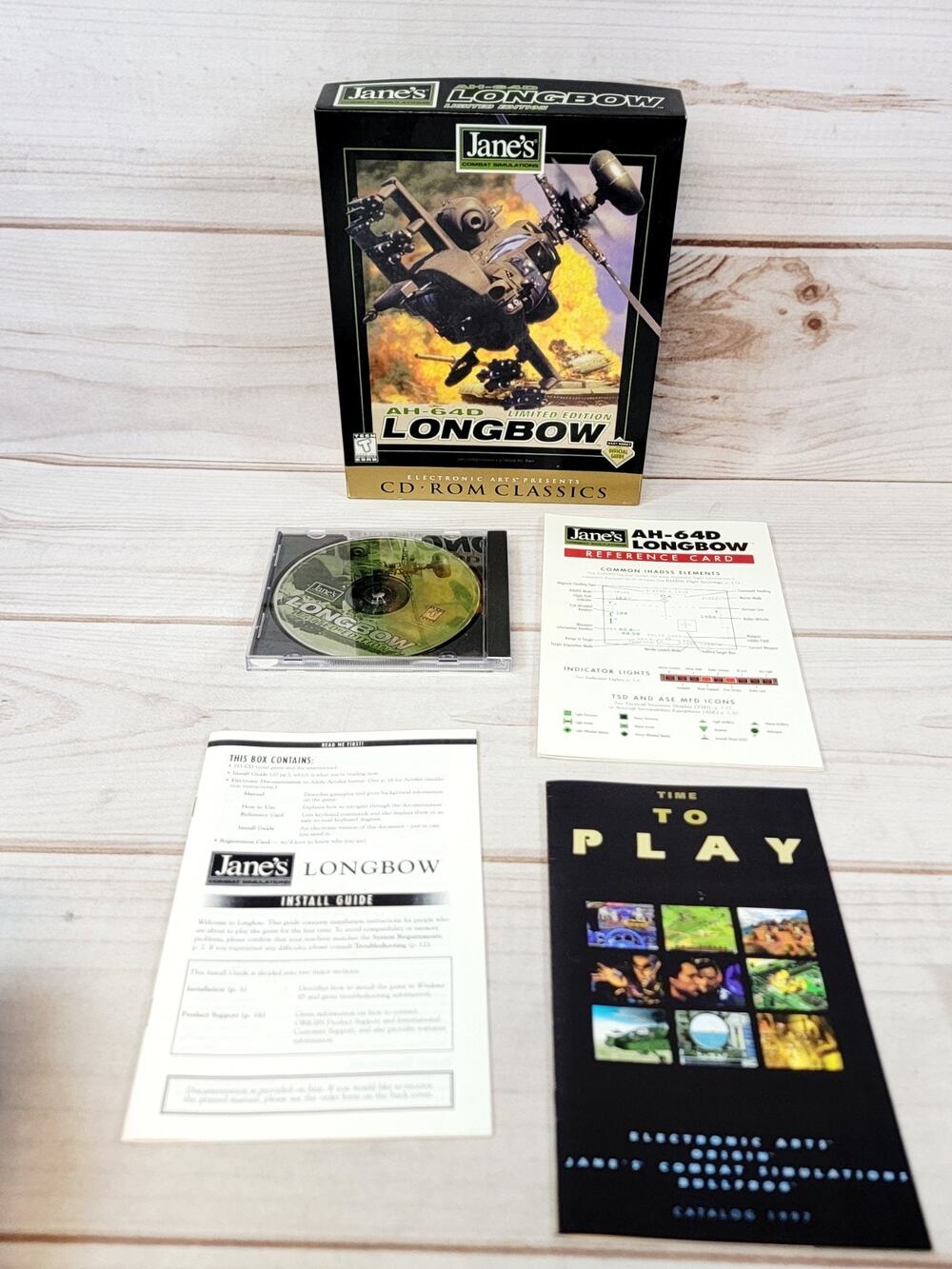 Janes Combat Sims AH-64D Longbow: Limited Edition CD-ROM Classics (PC, 1997) CIB